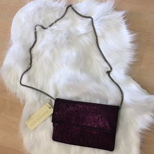 Madison West crossbody bag , black and pink